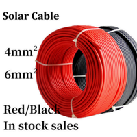 Cable Solar Fotovoltaico XLPE PV1-F DC de un Solo Núcleo y Doble Núcleo, 2.5mm2, 4mm2, 6mm2, 10mm2, 10AWG, 12AWG, 14AWG, con Certificación CE TUV, Precio por Metro