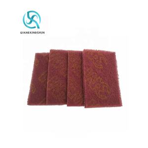 Tampons abrasifs non tissés en nylon pour le polissage manuel des sols, en polaire non tissée, pour le nettoyage et le récurage, synthétique blanc - Product Image 3