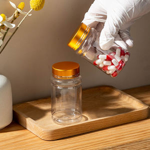 100ml Nhà máy cung cấp trực tiếp con bằng chứng Jar <span class=keywords><strong>Pill</strong></span> chai với an toàn trẻ em cap rõ ràng PE nhựa Capsule chai bao bì - Product Image 2