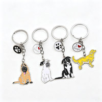 Cartoon-Hund Welpen Emaille-Schlüsselanhänger aus Zinklegierung für Autoschlüssel, Taschenanhänger, Geschenk für Tierliebhaber, Souvenir Werbegeschenk