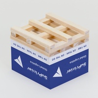 Bloc de papier personnalisé avec impression de logo sur 4 côtés, bloc de notes adhésives 7,6*7,6 avec palette en bois, bloc de notes personnalisé sur palette, bloc de mémo, bloc de notes