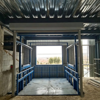Plateforme élévatrice verticale hydraulique sur rail pour le levage de marchandises stationnaires et le transport de matières premières en usine d'impression