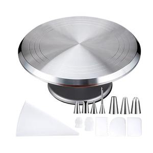 Ağır 12 inç alüminyum alaşım döner kek dekorasyon <span class=keywords><strong>stand</strong></span>ı döner kek pikap - Product Image 6