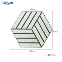 Dalles de feutre hexagonales en fibre de polyester 100 % à rainures en V personnalisées, solutions insonorisantes pour les murs des hôtels, des écoles et des projets de design moderne