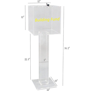 Urna de pie acrílica personalizada con cerradura, caja de regalo con urna - Product Image 2