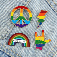 Épinglette en émail dur arc-en-ciel personnalisée insigne de vêtements en métal impression 3D épinglette
