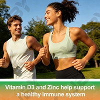 Complément alimentaire JBY OEM Calcium Magnésium Zinc Vitamine D3 pour adultes, comprimés de calcium, magnésium et zinc