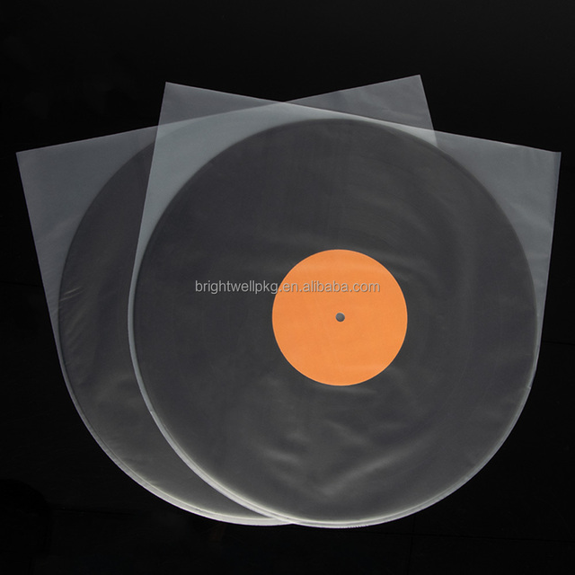 LP Vinyl Record Inner Sleeves Anti Static Round Bottom Inner Sleeves for 12 Inch 33 RPM LP Vinyl Records Custom 2/3 Mil Thick