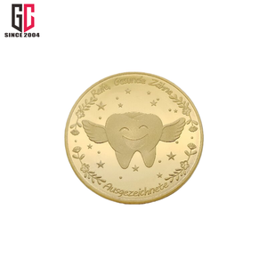 12 ans d'usine personnalisé métal or fée des dents pièces d'or cadeaux enfants pièce jouets <span class=keywords><strong>jeu</strong></span> pièces enfants semblant jouer récompenses - Product Image 5