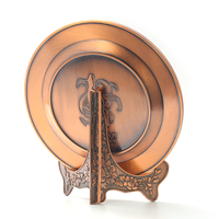 Plaque de remise de prix personnalisée, assiette commémorative en cuivre antique 3d, assiette souvenir en métal