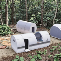 Villa en acier préfabriquée moderne de luxe, maisonnette économique, hôtel capsule, cabines Apple, maisons capsules spatiales modulaires préfabriquées