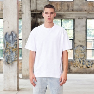 Custom Logo 100% Cotton Printed <b>Tshirt</b> High Quality O-neck Short Sleeve Loose Solid Color T Shirt for Men Oversized Fit - Product Image 2