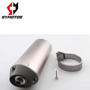 Noise reduction muffler 32mm titanium grey