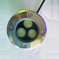 Outdoor IP67 Wasserdichte Einstellbare 24V/12V Landschafts-LED-Bodeneinbauleuchten, 100mm 130mm 3W, für Beton, Rund