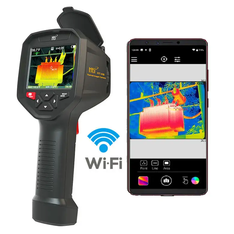 Caméra d'imagerie thermique infrarouge HTI portable HT-H8 IR avec WIFI résolution d'image infrarouge 384x288