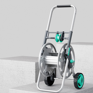 Chariot à enrouleur de tuyau en métal Mouvement portable longue durée et durable avec grand tuyau de rembobinage de roue avec tuyau antigel de rail de guidage - Product Image 6