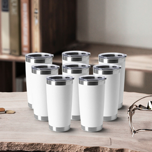 Personalizzato 20oz bianco a doppia parete in acciaio inox a prova di perdite viaggio vuoto termico tazza da caffè con coperchio - Product Image 1