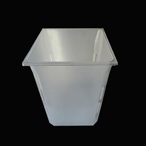 Clear square pots with Holes Plastic Flower Planter hard plastic orchid pot