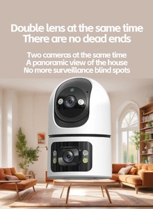 Nova lente dupla Indoor WIFI Ptz Baby Monitor Falar em dois sentidos Baby Home Security Vídeo PTZ 4mp Wifi Sem Fio Survill Ance Câmera - Product Image 5