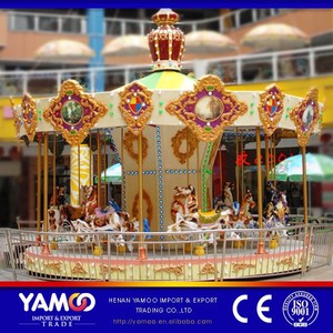 Promotion : Carrousel en fibre de verre et bois pour enfants, idéal pour les aires de jeux, parcs d'attractions, centres commerciaux et usage domestique - Product Image 5