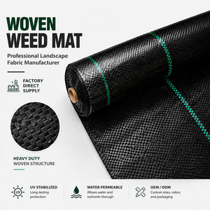 Chaq 9m Tissu de sous-couche extra large en <span class=keywords><strong>géotextile</strong></span> tissé <span class=keywords><strong>pour</strong></span> la stabilisation des allées, des routes en gravier et des sols, barrière anti-herbe robuste - Product Image 1