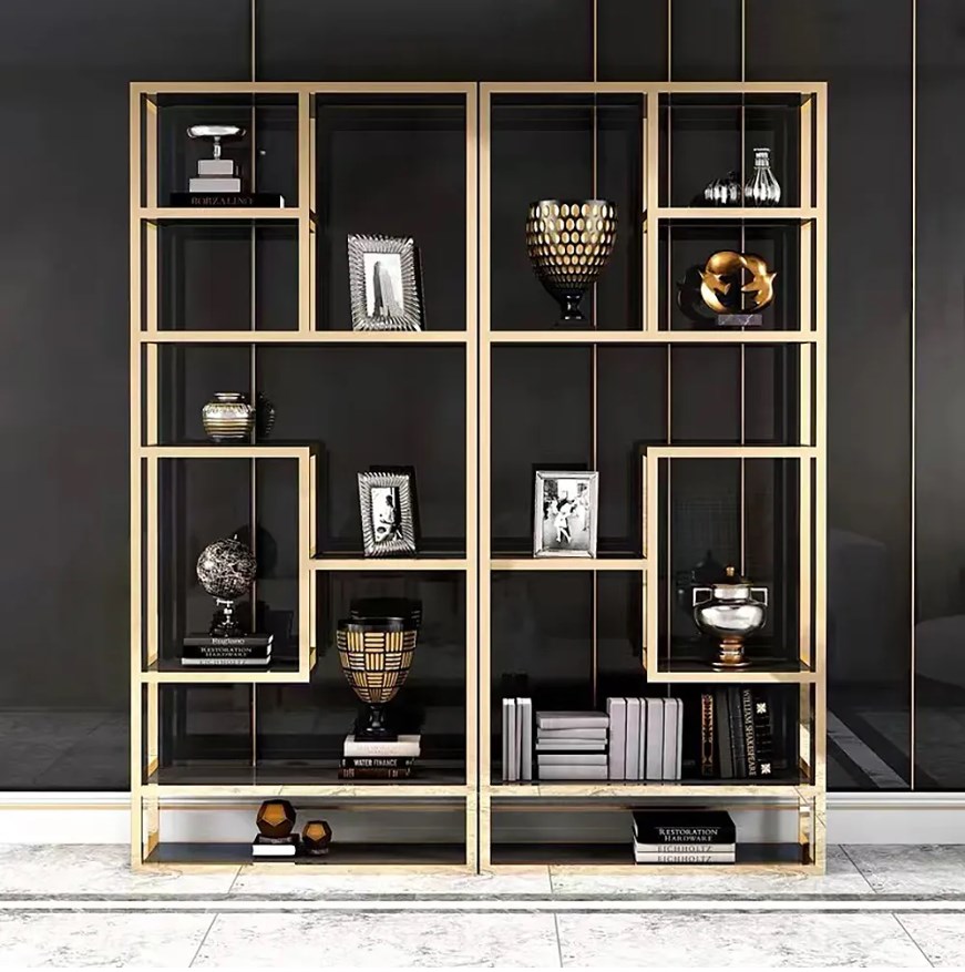 bookshelves indoor furniture luxury display geometric bookshelf