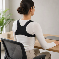 Correcteur de posture ultra léger et réglable avec tissu respirant, discret sous les vêtements, pour une meilleure posture du haut du dos
