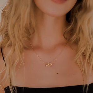 Collana alla Moda e di Alta Qualità in Acciaio Inossidabile Placcato Oro 18K, Gioiello Impermeabile a Forma di Simbolo <span class=keywords><strong>Infinito</strong></span> per Feste - Product Image 6