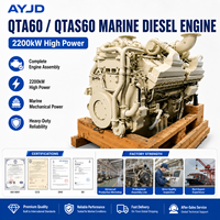 Ensemble moteur industriel supérieur QTA60 2200KW V16 bi-turbo pour systèmes de production d'énergie dans les champs pétrolifères