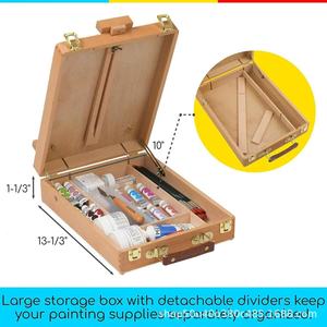 Caja de almacenamiento de arte portátil de madera Meeden, caja de herramientas de pintura de madera maciza para artistas y estudiantes - Product Image 3