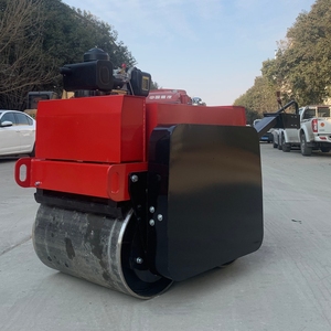 Compacteur de sol hydraulique de 0,5 à 2 tonnes, machine à rouleaux vibrante avec double tambour, composants principaux du moteur - Product Image 3