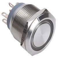 ELEWIND 19 millimetri 1NO1NC Anello luminoso In Acciaio inox push button(PM193F-11E/B/12 V/S,IP65,ROHS)
