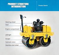 Compacteur vibrant à double tambour et double entraînement de 550 kg pour la construction