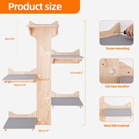 Nouveau design d'étagères et de perchoirs pour chats pour mur ensemble de marches d'escalade murales pour chat personnalisé étagères murales pour chat de jeu