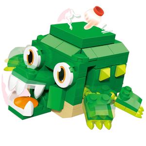 Montessori, 151-181 Uds., Mini bloques de construcción de animales de dibujos animados, escala <span class=keywords><strong>1</strong></span>:24, juguete educativo DIY, modelo de plástico, Torre apilable - Product Image 1