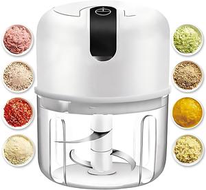 <span class=keywords><strong>Mini</strong></span> Picadora de Ajo Eléctrica Blanca, Ecológica y Duradera, Picadora de Frutas y Verduras Recargable al por Mayor - Product Image 1