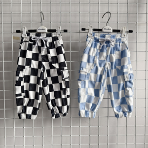Nouveauté - <span class=keywords><strong>Pantalon</strong></span> <span class=keywords><strong>cargo</strong></span> en velours côtelé à carreaux pour bébés garçons, <span class=keywords><strong>pantalon</strong></span> décontracté à cordon élastique pour enfants - Product Image 5