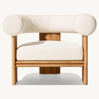 Nouveauté Ensemble de meubles d'extérieur en bois Ensemble de meubles de jardin en teck de luxe Tout temps Fauteuil en teck Chaise longue