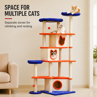 Arbre à chat sur mesure, tour multi-niveaux avec plusieurs niches et poteaux à gratter en sisal, fabricant OEM ODM