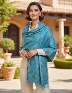 Chales o bufandas Jamawar 100% seda - Product Image 2