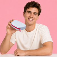 Mini porte-monnaie en silicone de luxe pochette pour femmes filles-Logo personnalisé mignon voyage fermeture éclair maquillage cosmétique enfants portefeuilles porte-cartes