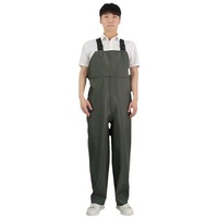 Salopette de pêche imperméable en tissu tricoté bleu avec PVC, pour opérations de pêche et de wading, vente en gros