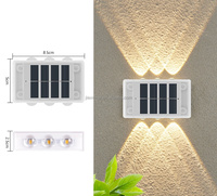 Lampu Taman tenaga surya, lampu penerangan luar ruangan Sensor cahaya matahari tahan air gaya Nordik Modern dekorasi untuk taman putih Porc