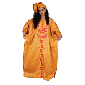 H&D S11005 Nuovo Design Abito Africano per Donne, Outfit di <span class=keywords><strong>Coppia</strong></span> alla Moda con Ricami, Vestiti Lunghi Casual Taglia Unica - Product Image 2