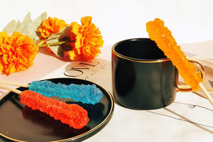 Mariage aromatisé aux fruits <span class=keywords><strong>sucette</strong></span> assortie bâton de roche cristal sur un bâton en bois - Product Image 4