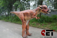 Costume de dinosaure animatronique portatif pour adulte, Pachycephalosaurus, pour attraction de parc à thème, centre commercial, aéroport, CET-PAC15