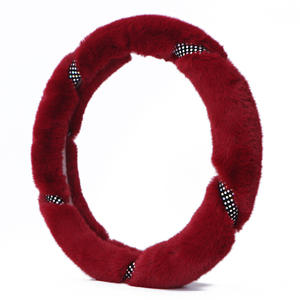 Protector de Volante de Coche de Felpa <span class=keywords><strong>Rosa</strong></span> Peludo Lindo de Invierno Universal, Vendedor Caliente - Product Image 3