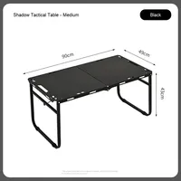 Table de camping pliante à ouverture automatique hydraulique |   Meubles d'extérieur tactiques légers et portables pour pique-nique, barbecue, voyage, en fer