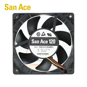 พัดลมระบายความร้อนแบบแกน SANYO DENKI San Ace 9G1212H401 ขนาด 120*120*25 มม. 12V DC 3.72W 0.31A 88CFM 2850rpm สำหรับเซิร์ฟเวอร์และอุปกรณ์โทรคมนาคม - Product Image 1
