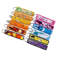 Gantungan Kunci Carabiner Kain Tenun Anime Monster Kartun Lucu Bermotif Cetak dengan Pola Babi BERUBAH WARNA
